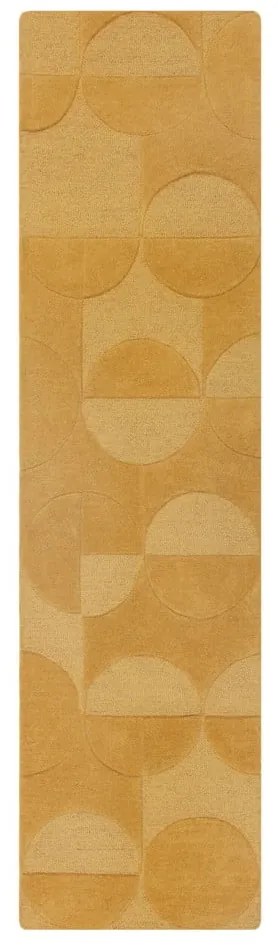 Tappeto giallo ocra in lana 60x230 cm Gigi - Flair Rugs