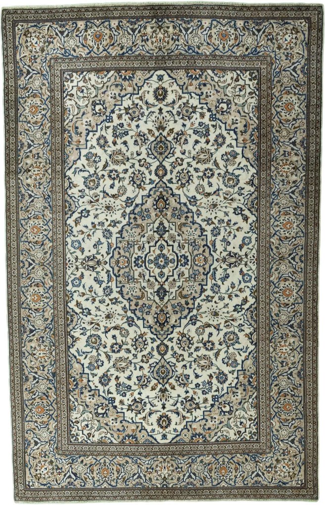 Kashan Tappeto persiano 200x320 Beige (Iran) Annodato A Mano