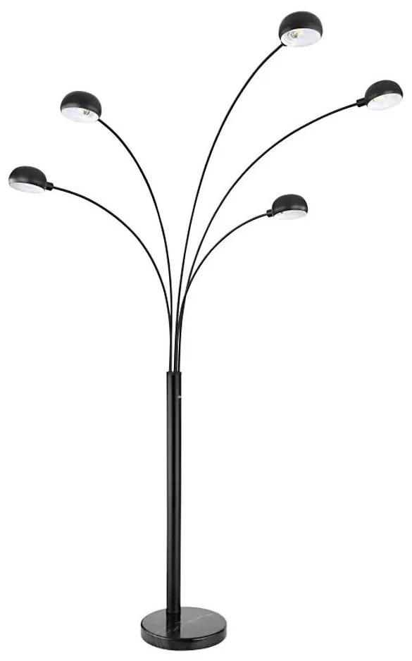 Globo 58228NB - Lampada con piedistallo SEYMOUR 5xE14/40W/230V nero