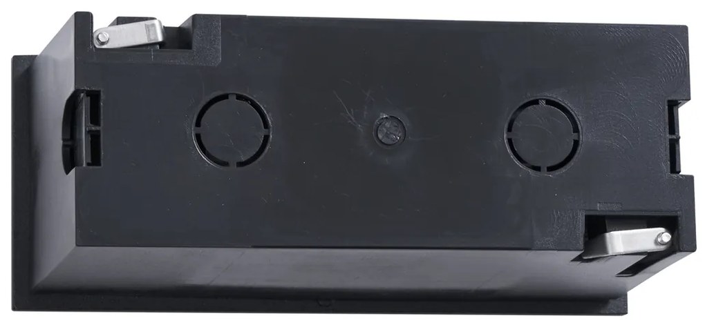 Applique da parete ad incasso moderna nera 16cm incl. LED IP65 - Mert