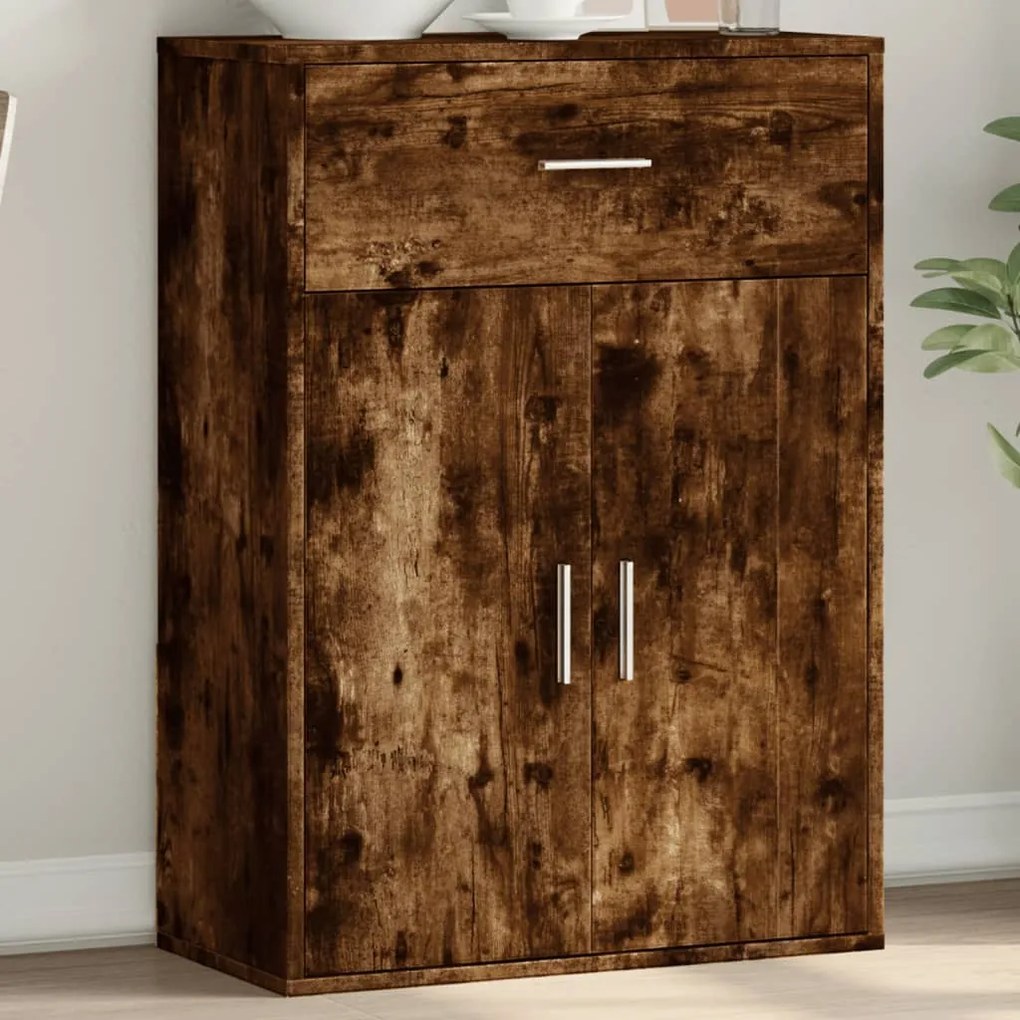 Credenza Rovere Fumo 60x30x84 Cm İn Legno Multistrato /