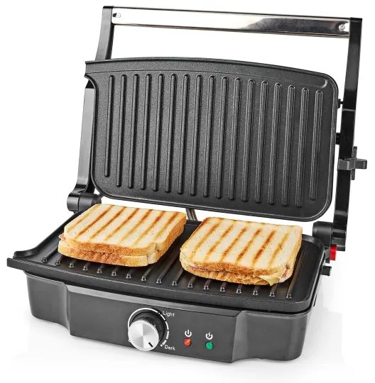 Nedis KAGR131FSR - Griglia a contatto 1500W/230V