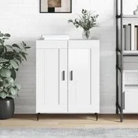 Credenza 69,5x34x90 cm in Legno Multistrato Bianco Lucidocod mxl 128032