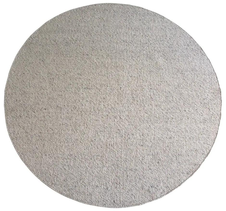 Tappeto rotondo in lana grigio chiaro ø 250 cm Auckland - Rowico