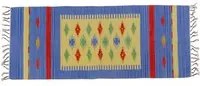 Tappeto moderno Seattle, stile kilim, 100% cotone, multicolore, 240x60cm