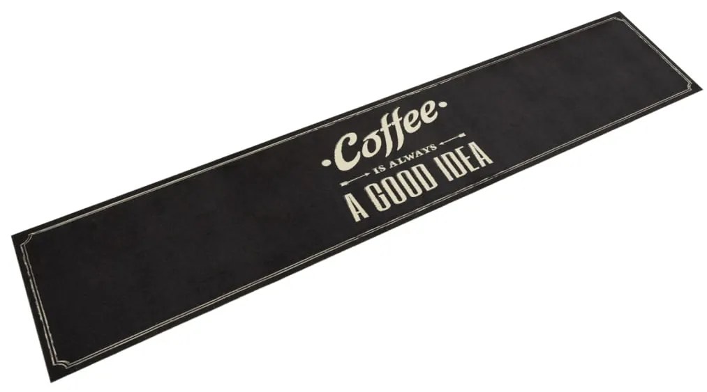 Tappeto Da Cucina Lavabile Testo Caffè 60x300 Cm İn Velluto /