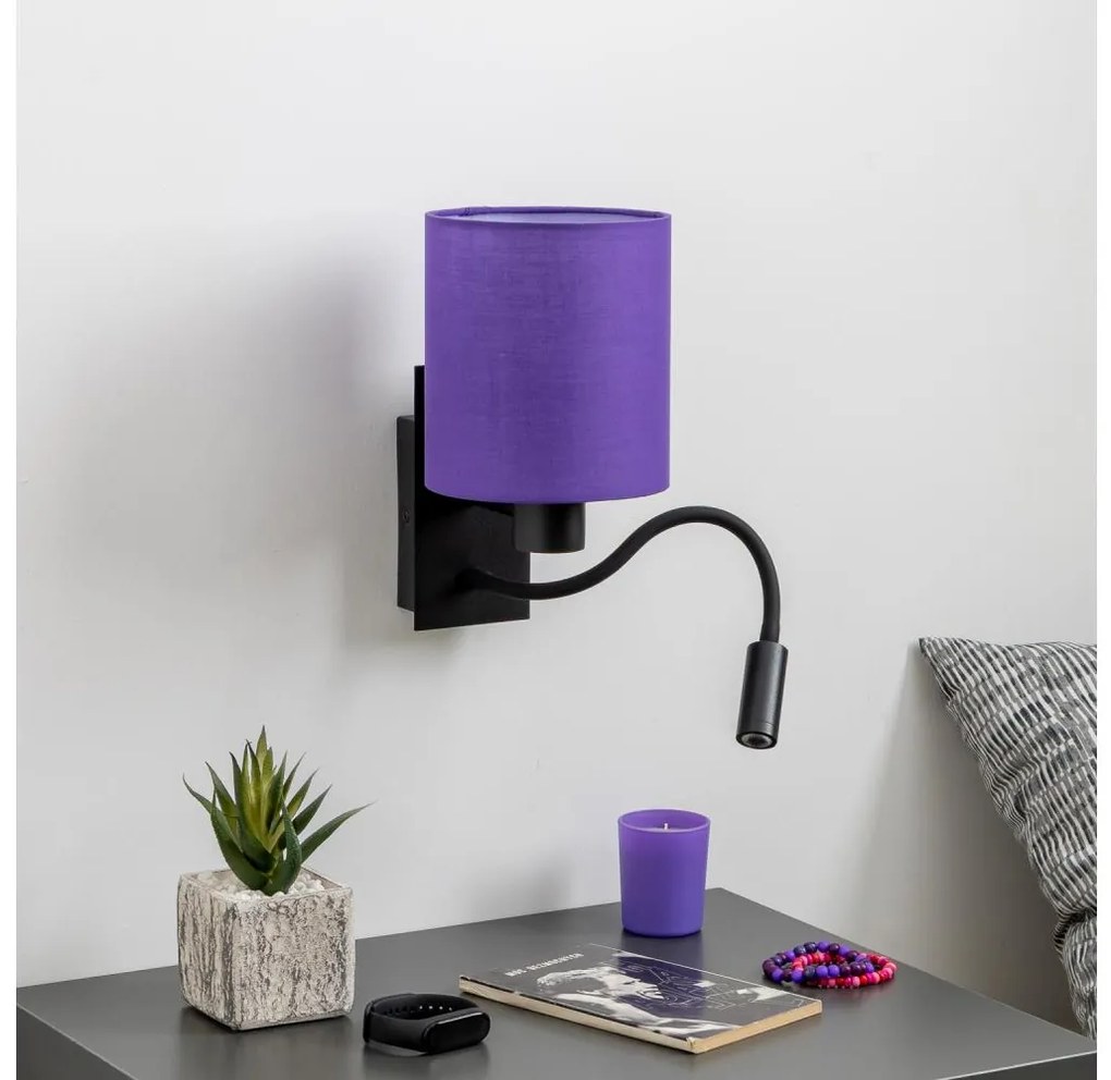 Brilagi - Applique a LED NUBILA 1xE27/25W/230V + LED/3W nero/viola