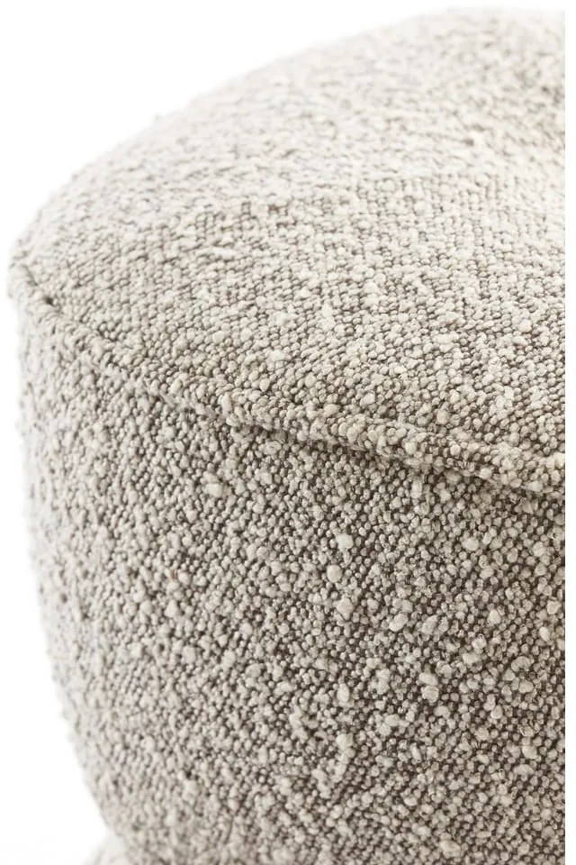 Sgabello in tessuto bouclé beige Leyla - Light &amp; Living