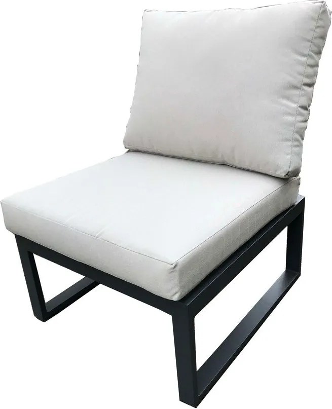 Set da giardino in alluminio grigio per 5 persone Rotterdam - Rojaplast