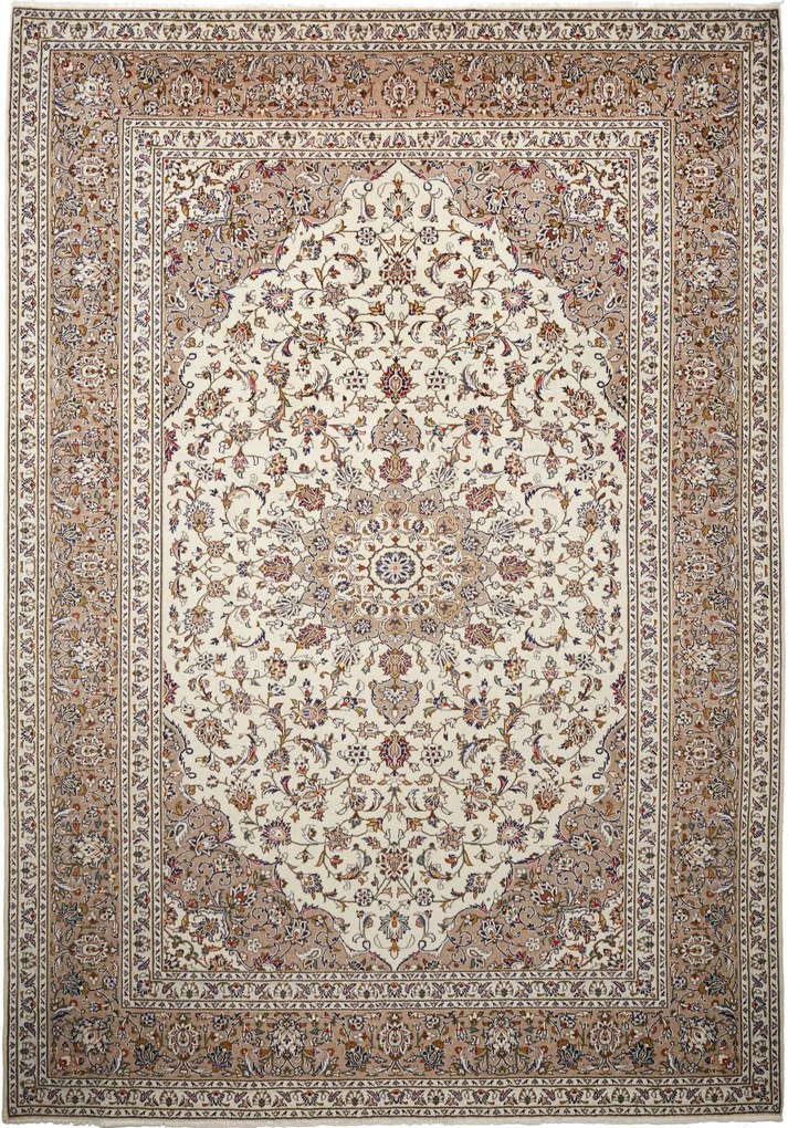 Kashan Tappeto persiano 250x350 Beige (Iran) Annodato A Mano