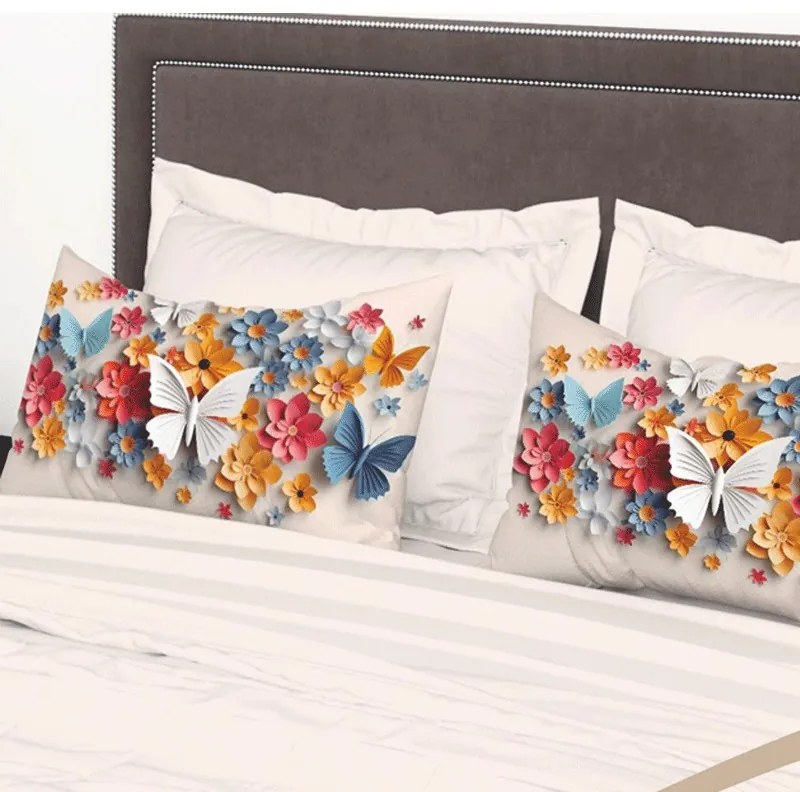 Lenzuola matrimoniali cotone Butterfly Collezione Casa  Colore Beige, Dimensioni e Misure Matrimoniale