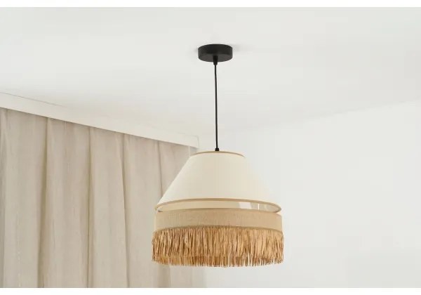 Brilagi - Lampadario a cavo WINNETOU AVIGNION 1xE27/15W/230V Ø35 cm marrone/crem