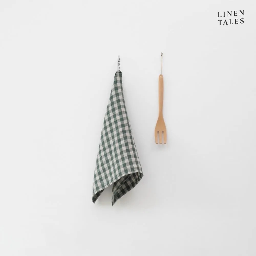 Strofinaccio in lino 45x65 cm Forest Green Gingham – Linen Tales