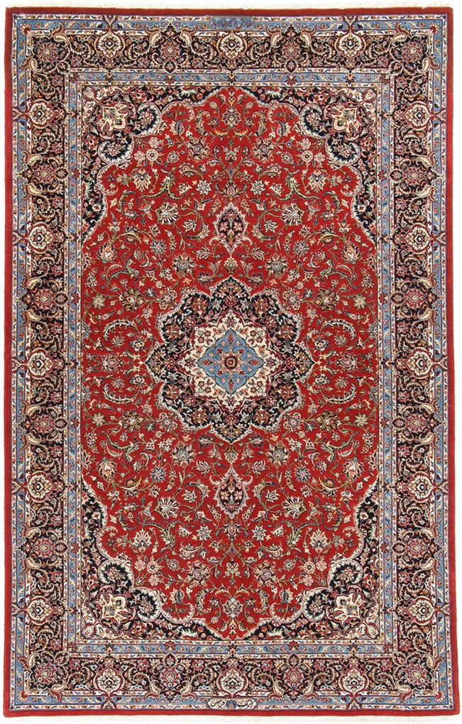 Isfahan Tappeto 130 x 220 (Iran) Annodato A Mano