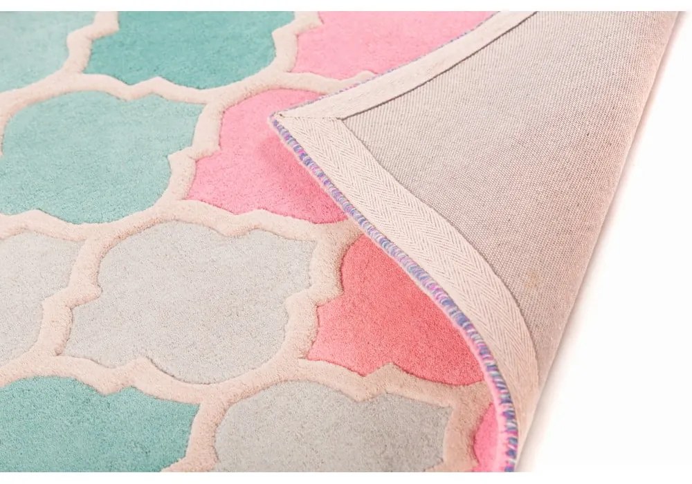 Tappeto in lana rosa 80x150 cm Rosella - Flair Rugs