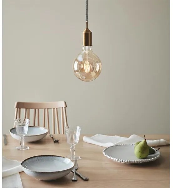 Markslöjd 108098 - Lampadario su filo BRONX 1xE27/60W/230V bronzo