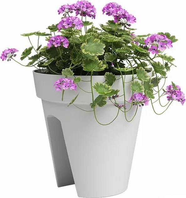 Fioriera per ringhiere in plastica riciclata ø 30 cm Capri - Artevasi