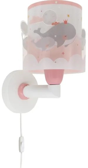 Dalber 61179S - Applique per bambini WHALE DREAMS 1xE27/15W/230V rosa