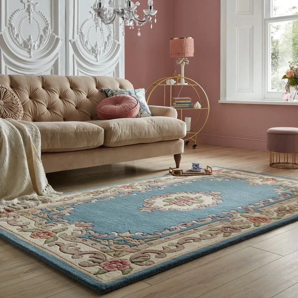 Tappeto in lana blu 120x180 cm Aubusson - Flair Rugs