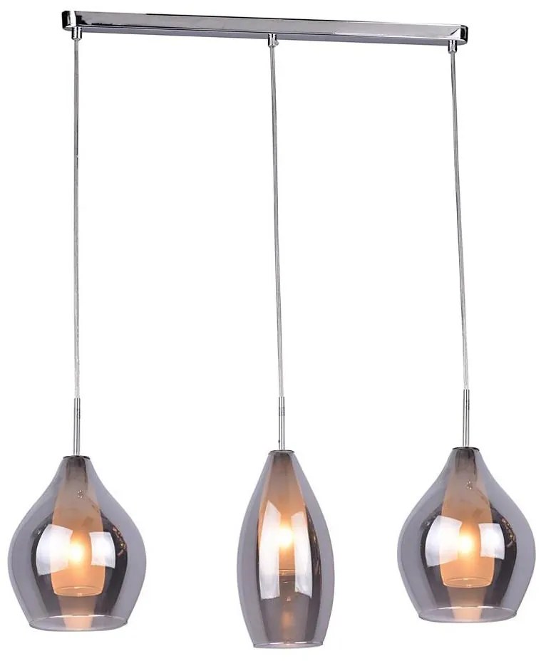 Azzardo AZ2149 - Lampadario a sospensione con filo AMBER MILANO 3xG9/40W/230V