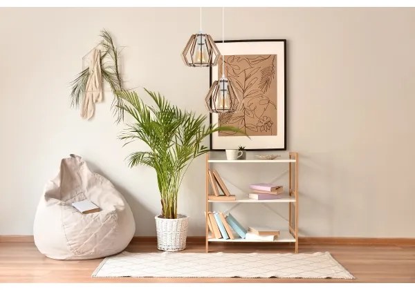 Lampadario su filo BERGO 2xE27/60W/230V bianco