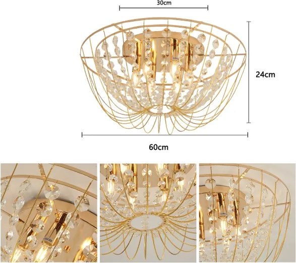 Brilagi - Lampadario a plafone VASTERAS 6xE14/40W/230V Ø 60 cm