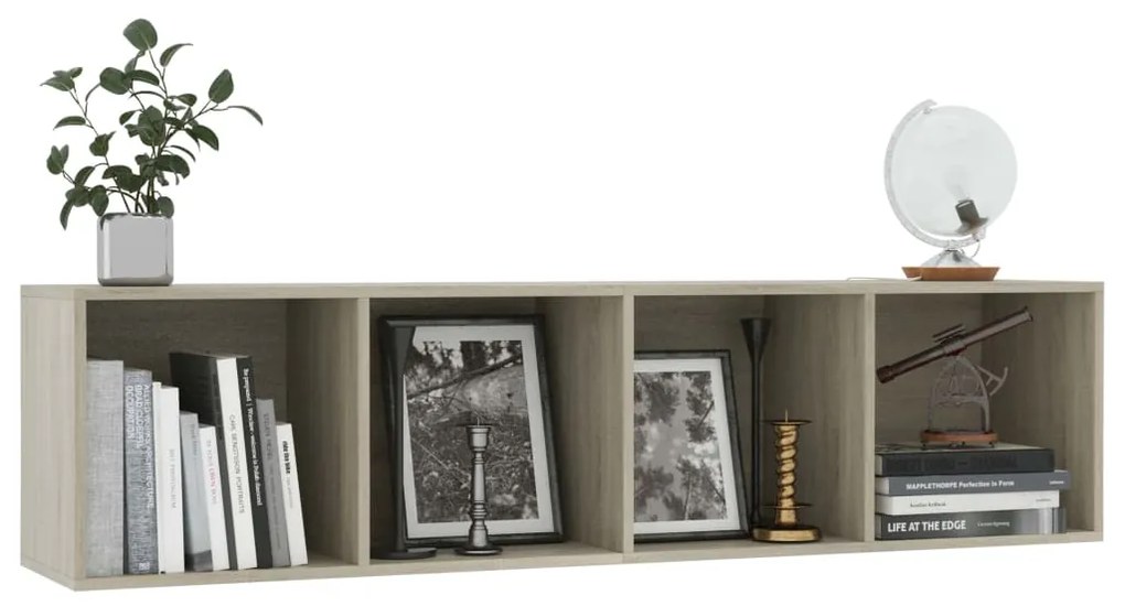 Libreria/mobile tv rovere sonoma 143x30x36 cm