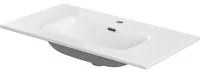 Lavabo ad incasso 80 cm in ceramica bianco lucido