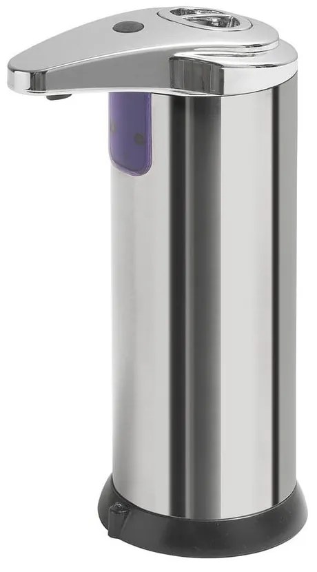 Dispenser per sapone in acciaio inox automatico in argento lucido 240 ml Aqualine – Sapho