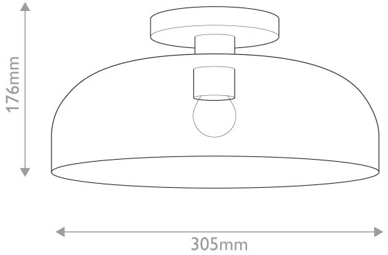 Alora Mood ALM-SYLVIA-SF-BG-CL - Plafoniera SYLVIA 1xE27/60W/230V dorata