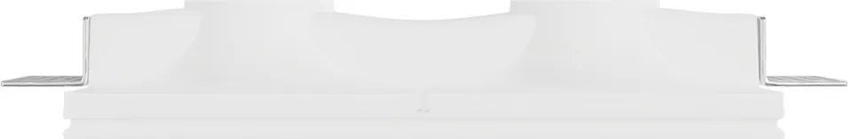 Portafaretto Rettangolare 190x100mm 2xGU10 in Gesso Pitturabile Curvo