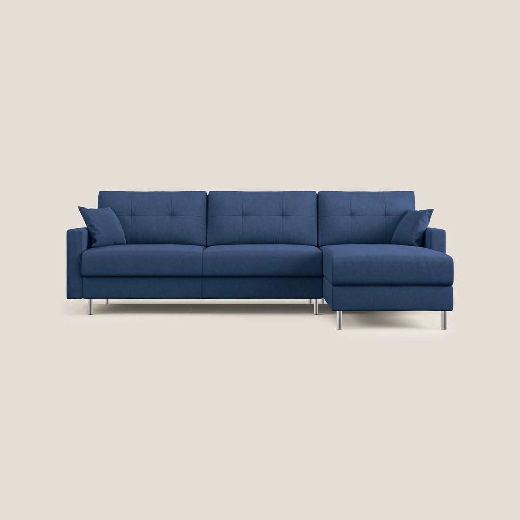 Megan divano letto angolare in microfibra smacchiabile T11