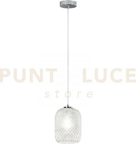 Lampadario a sospensione ashford ovale trasparente 1 luce attacco e...