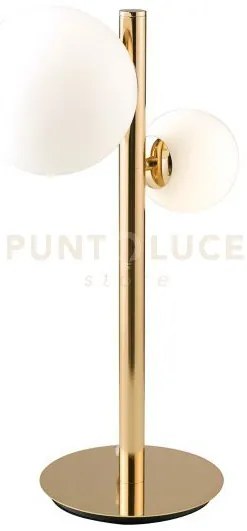 Lume hera oro 2 luci attacco g9 31x47cm  in metallo e vetro soffiat...