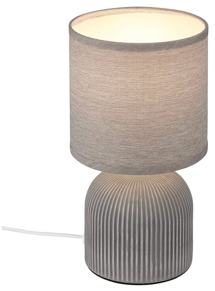 Lampada Da Tavolo Contemporanea Ino Ceramica Grigio 1 Luce E14