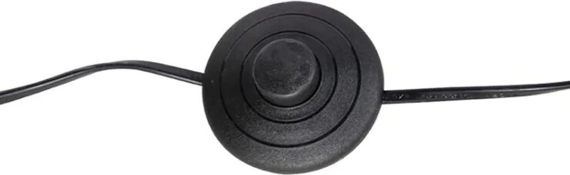 Lampada da terra nera con paralume pavone rosso 40 cm - Classico