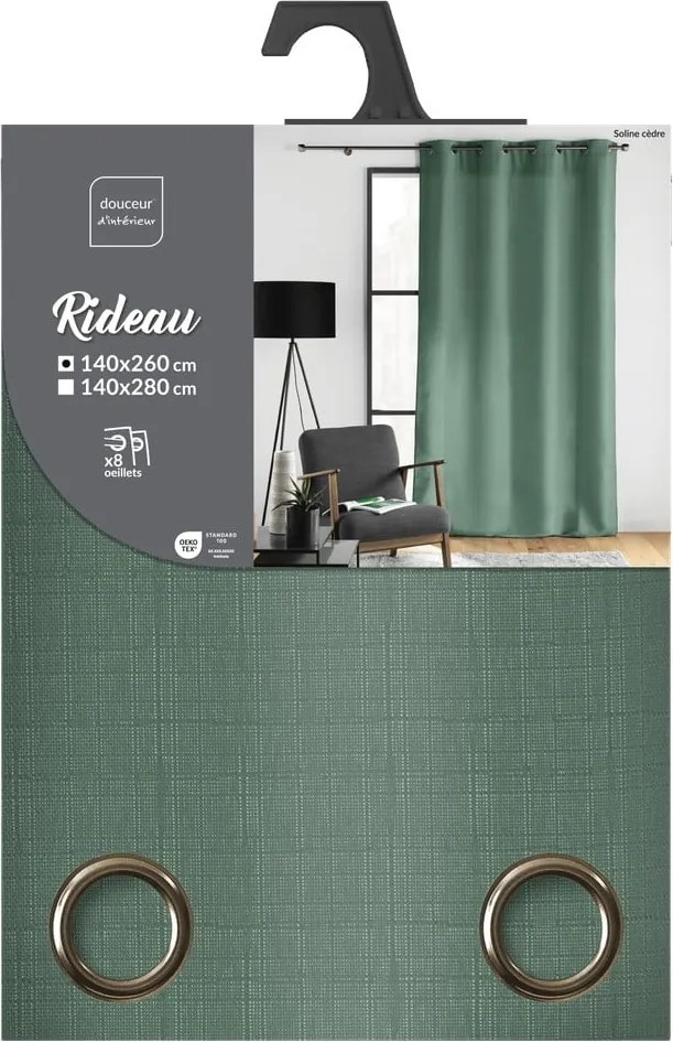 Tenda verde 140x260 cm Soline – douceur d'intérieur