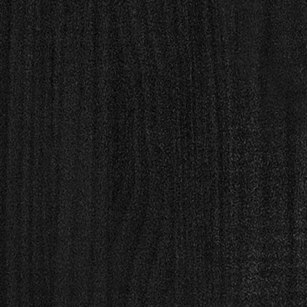 Giroletto nero legno massello di pino 180x200 cm 6ft super king