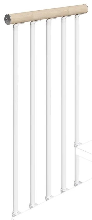 Balaustra in kit IRIS Bria in acciaio e legno bianco L 120 cm