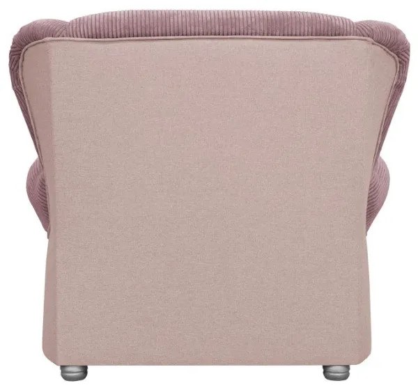 Chaise longue rosa con rivestimento in velluto a coste Lord – Ropez