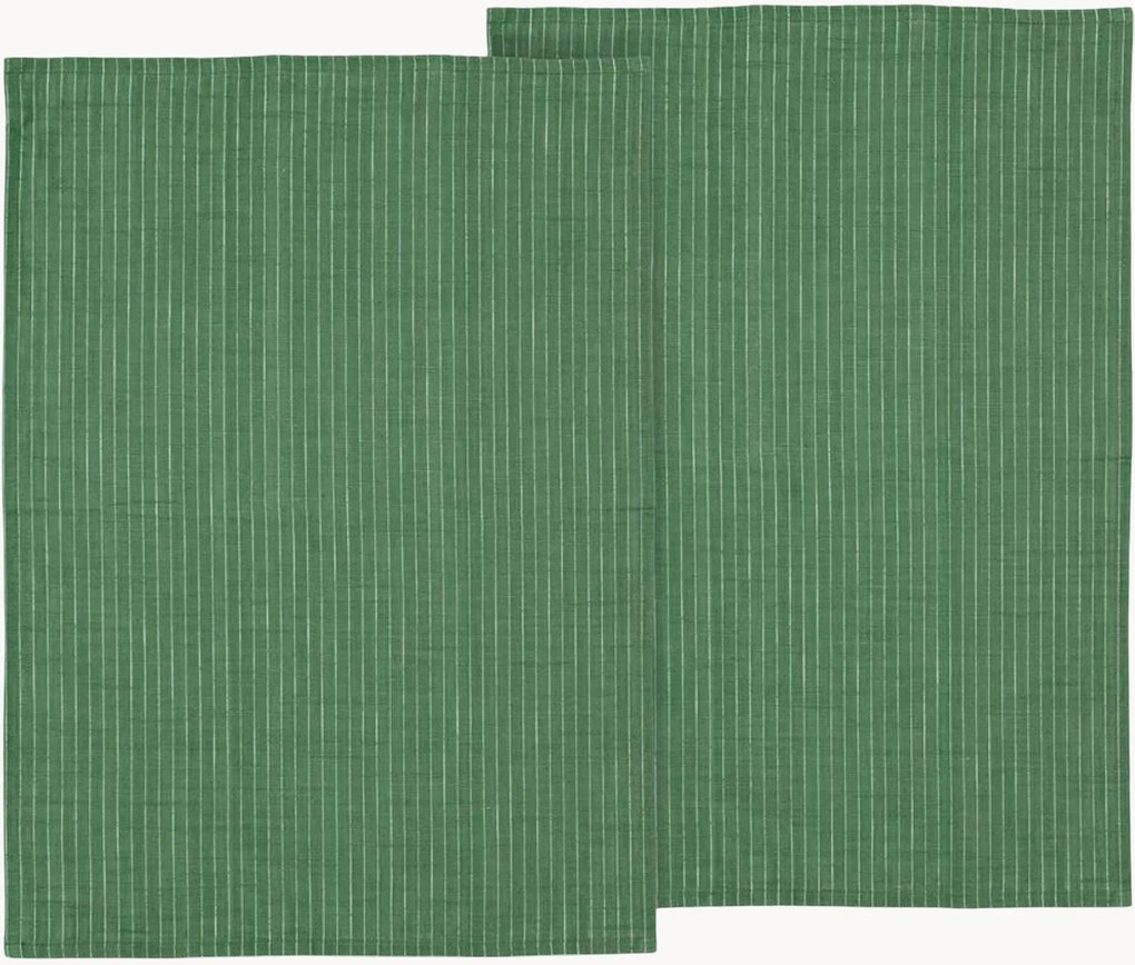 Set di 2 strofinacci in cotone Line