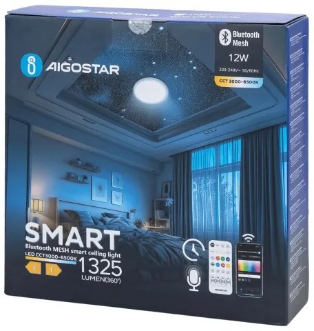 Aigostar - Plafoniera LED da bagno LED/12W/230V 3000-6500K IP44 + +TC