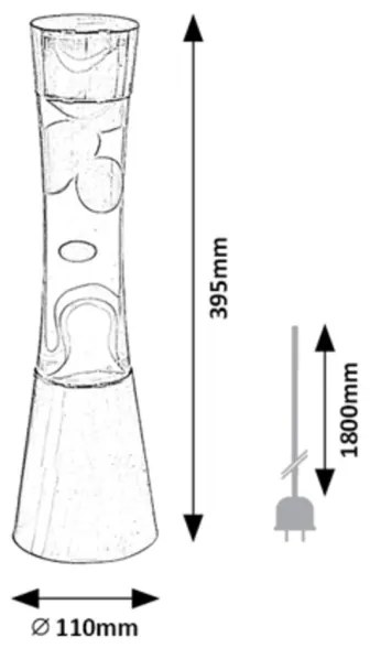 Rabalux 7028 - Lampada lava MINKA 1xGY6,35/20W/230V multicolore