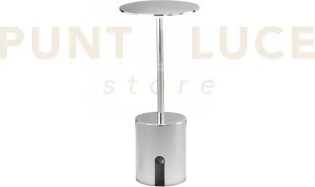 Lampada da tavolo ricaricabile led liberty cromo 2w 300lm 3000k dim...