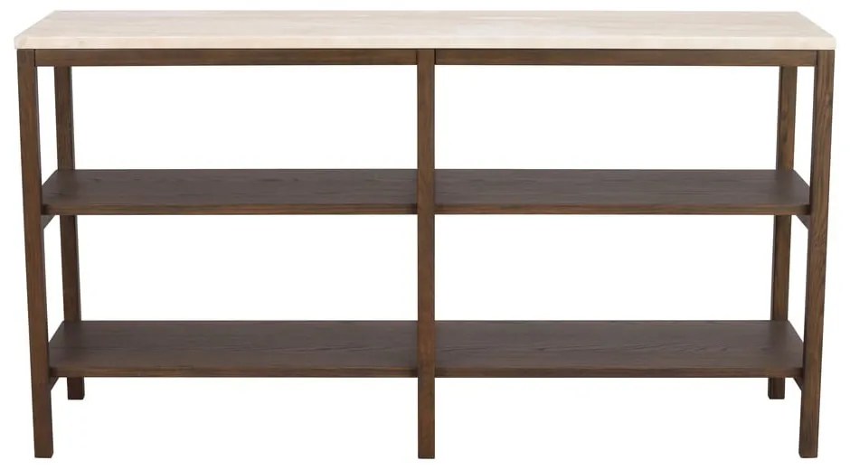 Consolle marrone e beige con piano in pietra 140x40 cm Orwel - Rowico