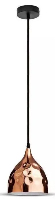 Lampadario su filo 1xE27/60W/230V oro rosato