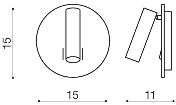 Azzardo AZ2424 - Luce Spot da parete a LED FARO LED/6W+LED/3W/230V