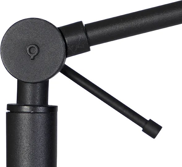 Lampada da terra moderna nera con paralume dorato 50 cm - Editor