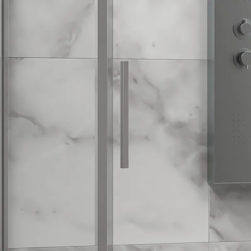 Box doccia 90x110 scorrevole e fisso vetro 6mm altezza 200h | KLA-4000C - KAMALU