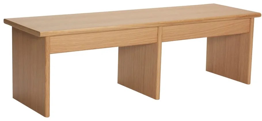 Tavolo TV in rovere naturale 99x30 cm Doppio - Hübsch